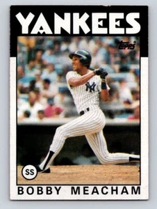 1986 Topps #379 Bobby Meacham New York Yankees - Imagen 1 de 2