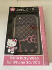 Hello Kitty Black & Pink mobile phone case protector for iPhone 3 & 3GS NEW