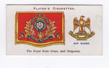 Players Drum Banners & Cap Badges 1924 #12 The Royal Scots Grey (2nd Dragoons)