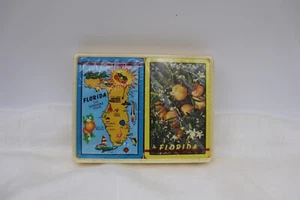 Vintage NOS Florida Map and Oranges Playing Cards Hong Kong SEALED - Picture 1 of 2