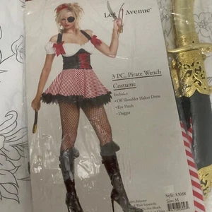 SEXY PIRATE WENCH COSTUME- WOMENS PIRATE HALLOWEEN PARTY COSTUME-Medium - Picture 1 of 7
