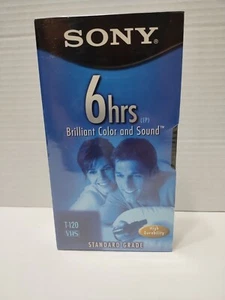 Sony T-120 Premium Grade 6hrs VHS Blank Video Tape NEU, Factory Sealed - Bild 1 von 6