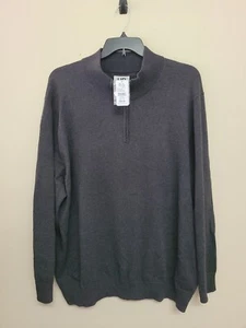 NWT HARBOR BAY Men's Sweater Long Sleeve Turtleneck Gray Color Cotton.Size 2XL - Picture 1 of 15