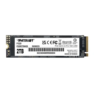 Patriot P320 2TB SSD 2280 M.2 PCIe Gen3 x4 NVMe 1.3 Internal SSD For PC/Laptop - Afbeelding 1 van 4