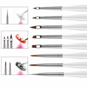 8 PIEZAS Herramienta de Arte en Uñas Cepillo UV Pluma Dibujo Esmalte Pintura de Puntos Set - Imagen 1 de 13