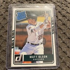 Matt Olson 2017 Donruss Rated Rookie Baseball Card #233