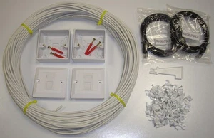 50 MTR Internall CAT5E Network Extension kit Ethernet Kit 100% COPPER - Picture 1 of 2