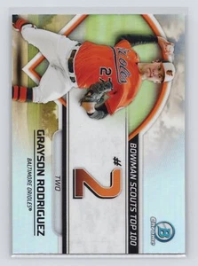 2023 Bowman Bowman Scouts Top 100 Grayson Rodriguez Baltimore Orioles - Picture 1 of 2
