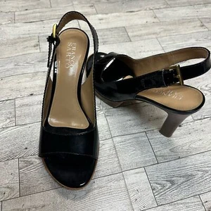 Franco Sarto | Open Toe Slingback Heels | Schwarz | Größe: 8M - Bild 1 von 7