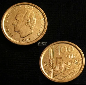 Gutse J.Carlos I-1, 100 Pesetas 1995, Pile Lisse, Bord Largeur, Sans Circulaire - Picture 1 of 1