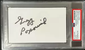 GREGG POPOVICH SIGNED AUTOGRAPHED INDEX CARD SAN ANTONIO SPURS DUNCAN PSA COA - Picture 1 of 2