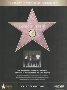 2022 RED HOT CHILI PEPPERS Hollywood Walk of Fame Star PRINT AD Musik Promi - Bild 1 von 2