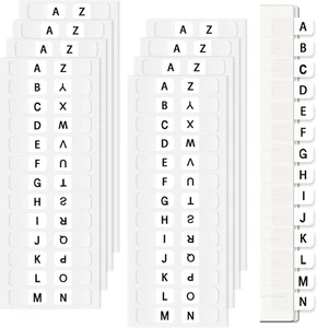 A-Z Small Alphabet Index Tabs Self-Adhesive A-Z Letter Index Tabs Transparent Pe - Picture 1 of 8