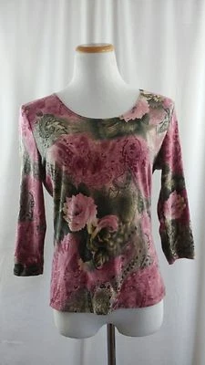 Женская футболка Suzie in the City Petite с розовым цветочным узором размер PL - Изображение 1 из 4