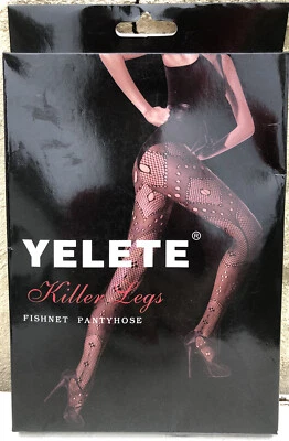 Nuevas Medias KILLER LEGS Yelete Talla Única Sexy Encaje Negro Red Foto 1 de 4