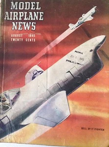Model Airplane News Magazine Bell Xp77 Fighter August 1945 082817nonrh - Imagen 1 de 1