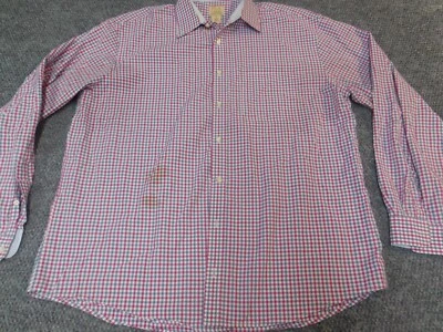 Jos A Bank Mens Shirt Extra Large red plaid button up classic - Image 1 of 4
