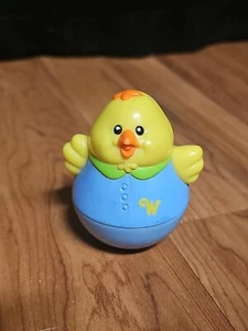 Hasbro Playskool Weeble Wobble Vtg Farm Animal Baby Chick Chicken Loose - Picture 1 of 2