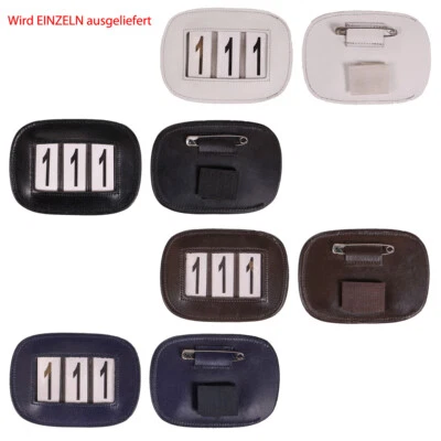 QHP Numero di partenza singolo in pelle 3 cifre MODESTE