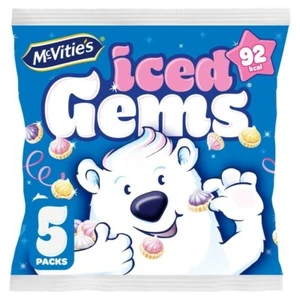 McVITIES JACOBS ICED GEMS Multipack Biscuits 20 x 23g Party Snack & Lunch Box - Picture 1 of 1