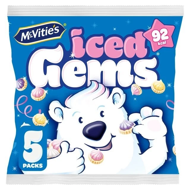 McVITIES JACOBS ICED GEMS Multipack Biscuits 20 x 23g Party Snack & Lunch Box - Image 1 of 1