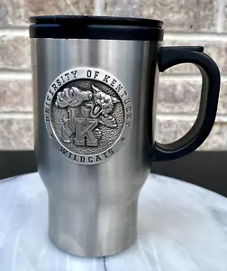 Tazza da viaggio caffè in acciaio inox 16 oz UK Kentucky Wildcats emblema in metallo - Foto 1 di 11