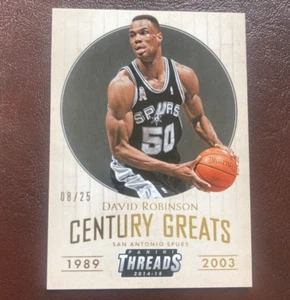 2014-15 Panini Threads Century Greats Gold 8/25 David Robinson - Picture 1 of 2