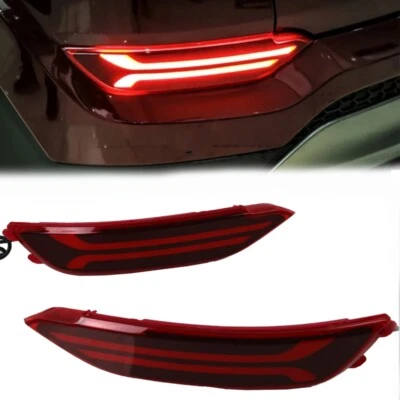 Red LED Rear Bumper Reflector Lamp Brake Fog Light For Hyundai Tucson 2016-2018 - Image 1 of 4