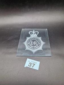 Vintage Reclaimed metropolitan Police Station Window Sign c1950s/60s 14x16cm #37 - Picture 1 of 6
