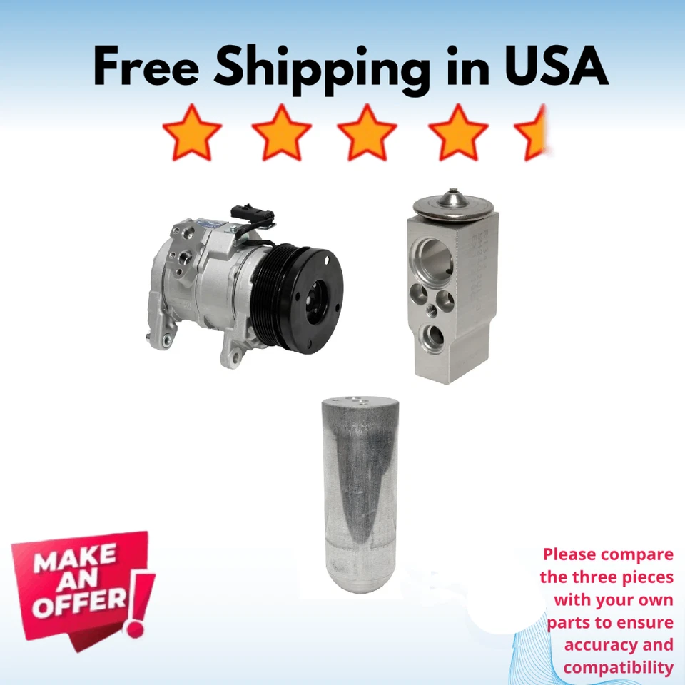 Kit Compressor A/C Fit Chrysler Aspen 2007-2008, Dodge Durango 2007-2008 - Imagem 1 de 4