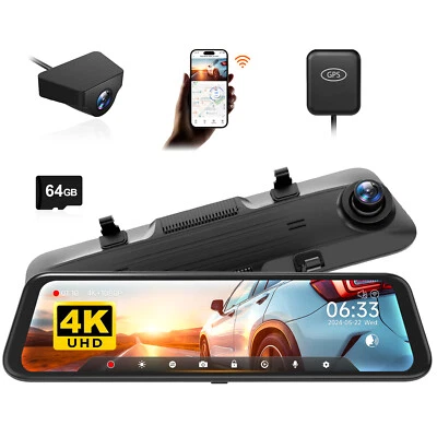 WOLFBOX G850 5G WiFi 4K Vorne und Hinten Dashcam Sprachsteuerung Auto Kamera&64G