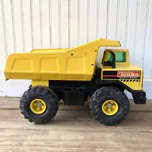 Vtg TONKA Mighty Diesel Dump Truck Large 16” Long Steel Sand Box Toy 1993 USA - Picture 1 of 14