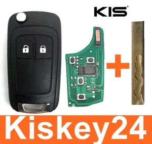 2Tasten Completo Repuesto Llave + Platino+Fresado+Transpondedor para Opel - Imagen 1 de 3