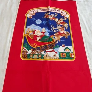 Twas the Night Before Christmas Collection Fabric CARD HOLDER Panel by Cranston - Picture 1 of 6