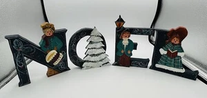Vintage NOEL Buchstaben handbemalt datiert 1993 höchste ist 7,5 Zoll viktorianische Volkskunst - Bild 1 von 5