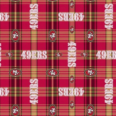 PICO TEXTILES, INC San Francisco 49ers NFL Fleece Fabric - 60" Wide - Sold by The Yard & Bolt