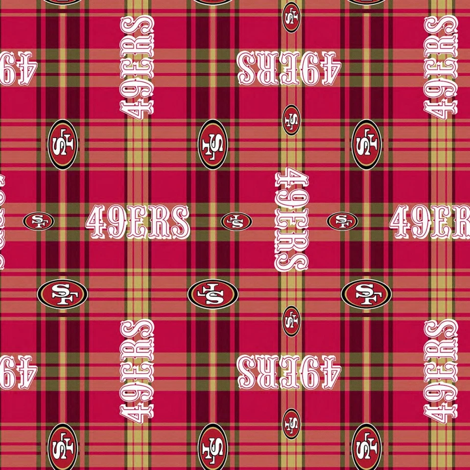 PICO TEXTILES, INC San Francisco 49ers NFL Fleece Fabric - 60" Wide - Sold by The Yard & Bolt