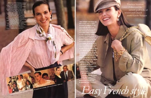 1990 Patrick Demarchelier Carole Bouquet EDITORIAL DE REVISTA - Estilo francés fácil - Imagen 1 de 2