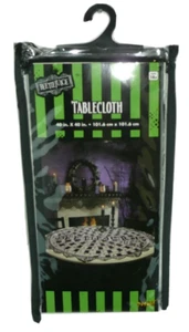Beetlejuice Round Tablecloth Centerpiece Halloween Ghost Sandworm Cloth 40x40 - Picture 1 of 3