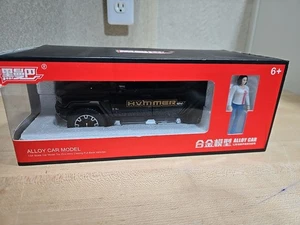 1:24 HUMMER EV Alloy Diecast Car Model Sound & Light Pull Back W/ Figure Driver - Picture 1 of 8