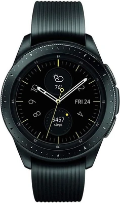 Samsung Galaxy Watch 42mm Classic Buckle GPS/Bluetooth- SM-R810 - Midnight Black - Image 1 of 4