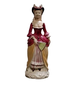 Vintage Cordey Corday Porzellan Keramik viktorianische Blumen Dame Figur mit Ventilator 16" - Bild 1 von 8