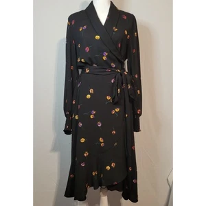 Cabi Divine Wickelkleid Gr. M schwarz bunt Blumenprint langarm, Karriere - Bild 1 von 8
