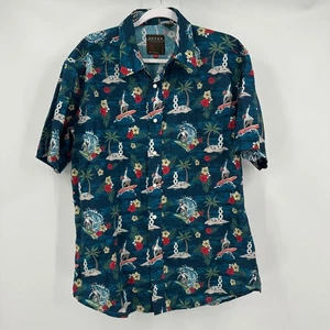 Camicia uomo Roper western cowboy surfista taglia L tropicale retrò crociera vacanze - Foto 1 di 7