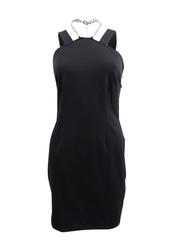 MICHAEL Michael Kors Mini Abito da Donna con Collana a Catena (S Nero)