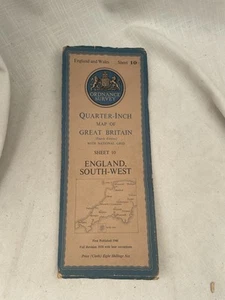 Vintage Ordnance Survey Map Of Great Britain Sheet 9 East Anglia Paper - Imagen 1 de 4