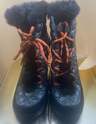 Botas anabela JESSICA SIMPSON BRIXEL plataforma verde combate pele acolchoada tamanho 8,5 M - Imagem 1 de 4