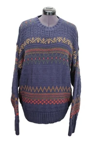 Suéter GAP Tejido con Cable Estampado Para Hombre XL Cuello Redondo De Colección Y2K Grandpacore - Imagen 1 de 13