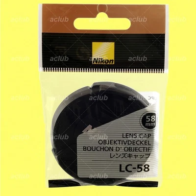 Genuine Nikon LC-58 Front Lens Cap 58mm Snap-On Lens Dust Cover Protector - Image 1 of 2