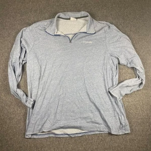 Columbia XXL Mens Long Sleeve Pullover Shirt Quarter Zip Light Blue Casual Top - Picture 1 of 8